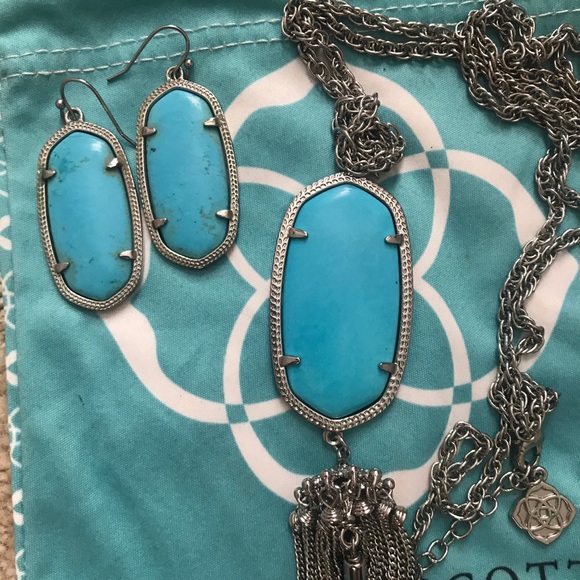 Kendra Scott Jewelry - Kendra Scott Turquoise Rayne necklace & earrings